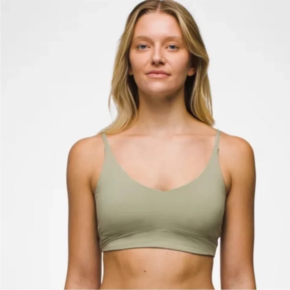 NWT prAna blue green Willow Falls Bikini Top Size Small